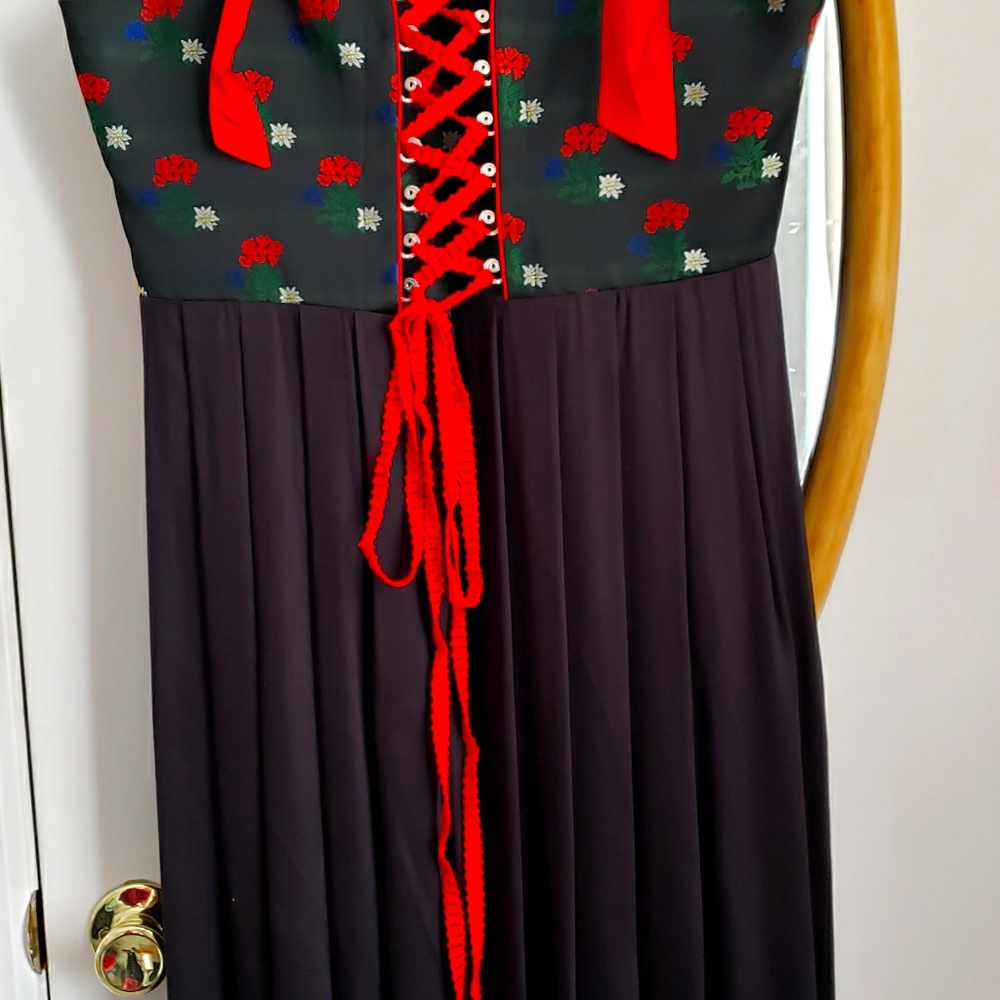 Isola dirndle dress usually worn for Octoberffest.
